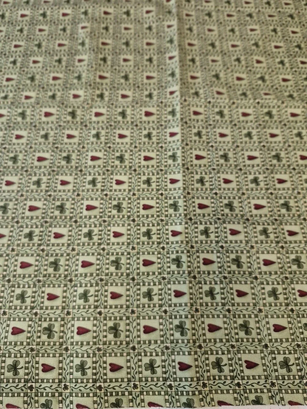 Debbie Mumm Mumms the Word Hearts & Clovers Cotton Fabric 1 Yard